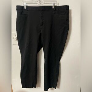 Banana Republic Sloan Dress Career Pants Black Rayon Cotton High Euc Sz 20